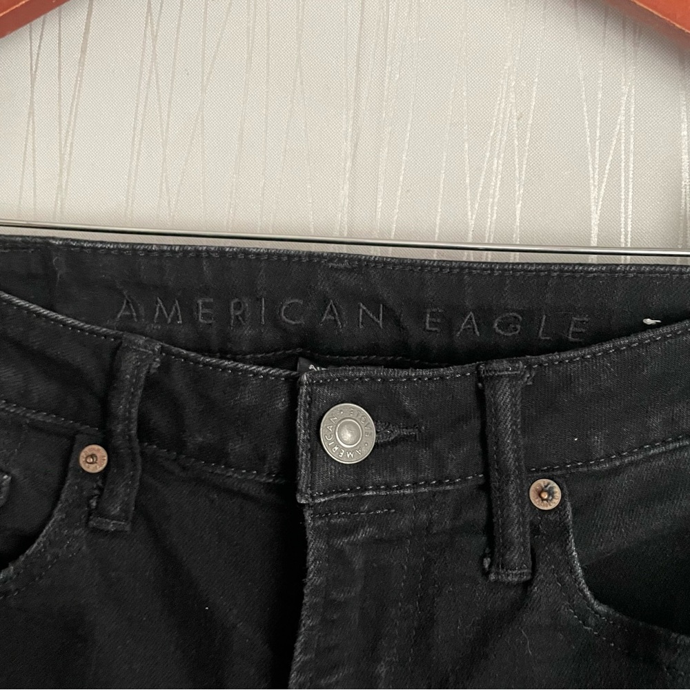 American Eagle AirFlex Skinny Jeans Mens 30x30 Black Stretch Denim Slim Fit - Picture 9 of 10